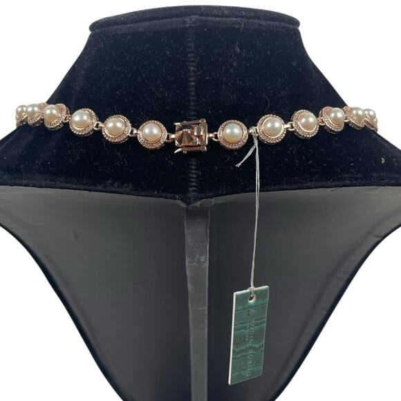 Eddie Borgo Freshwater Pearl Necklace & Bracelet 2pc Set Rose Gold - Picture 6 of 16